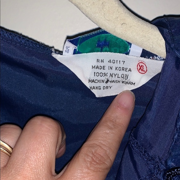 Gently Loved Lacoste Unisex Blue Windbreaker Jacket - Picture 5 of 10